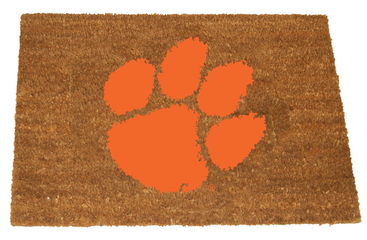 The Memory Company NCAA Clemson Tigers Logo Rectangular Coir Door Mat 29.5" x 19.5"
